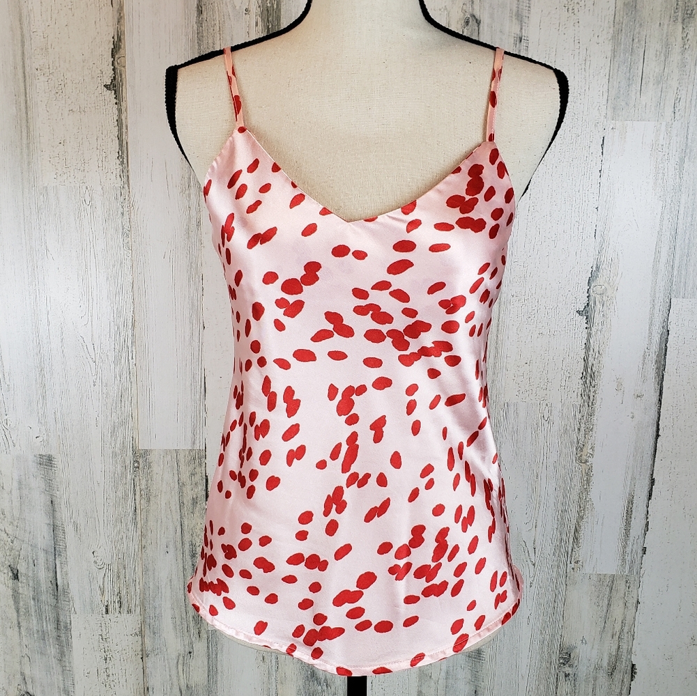 Topshop Pink Camisole with Red Pattern Size 2